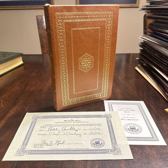 Life On The Run By Bill Bradley Signed Collectors Edition Easton Press Leather-B